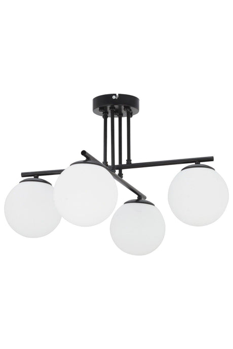 Rod 4 Piece Black and White Glass Chandelier - Swordslife