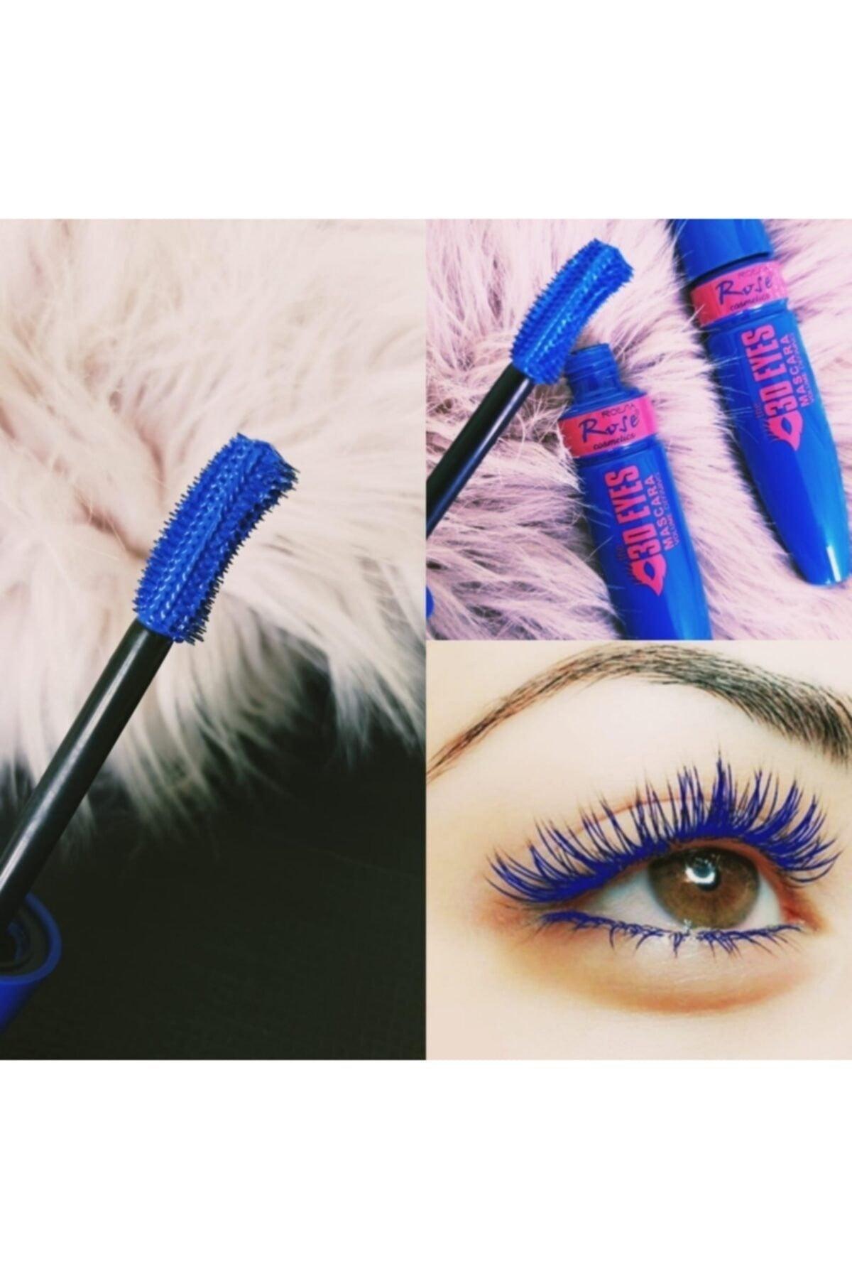 Rose Blue Rimel Eyes 3d Blue Mascara