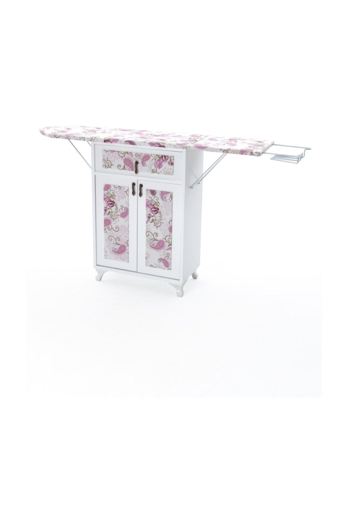 Rose Pink Ironing Board with Cabinet - Swordslife