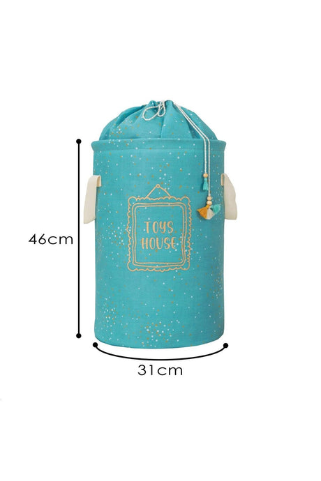 Baby Boy Room Multi-Purpose Toy/dirty Laundry Basket With Round Bag Blue - Swordslife