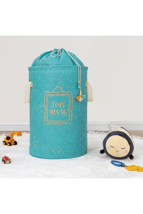 Baby Boy Room Multi-Purpose Toy/dirty Laundry Basket With Round Bag Blue - Swordslife