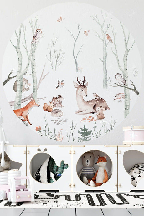 Round Circle Forest Wall Sticker - Swordslife