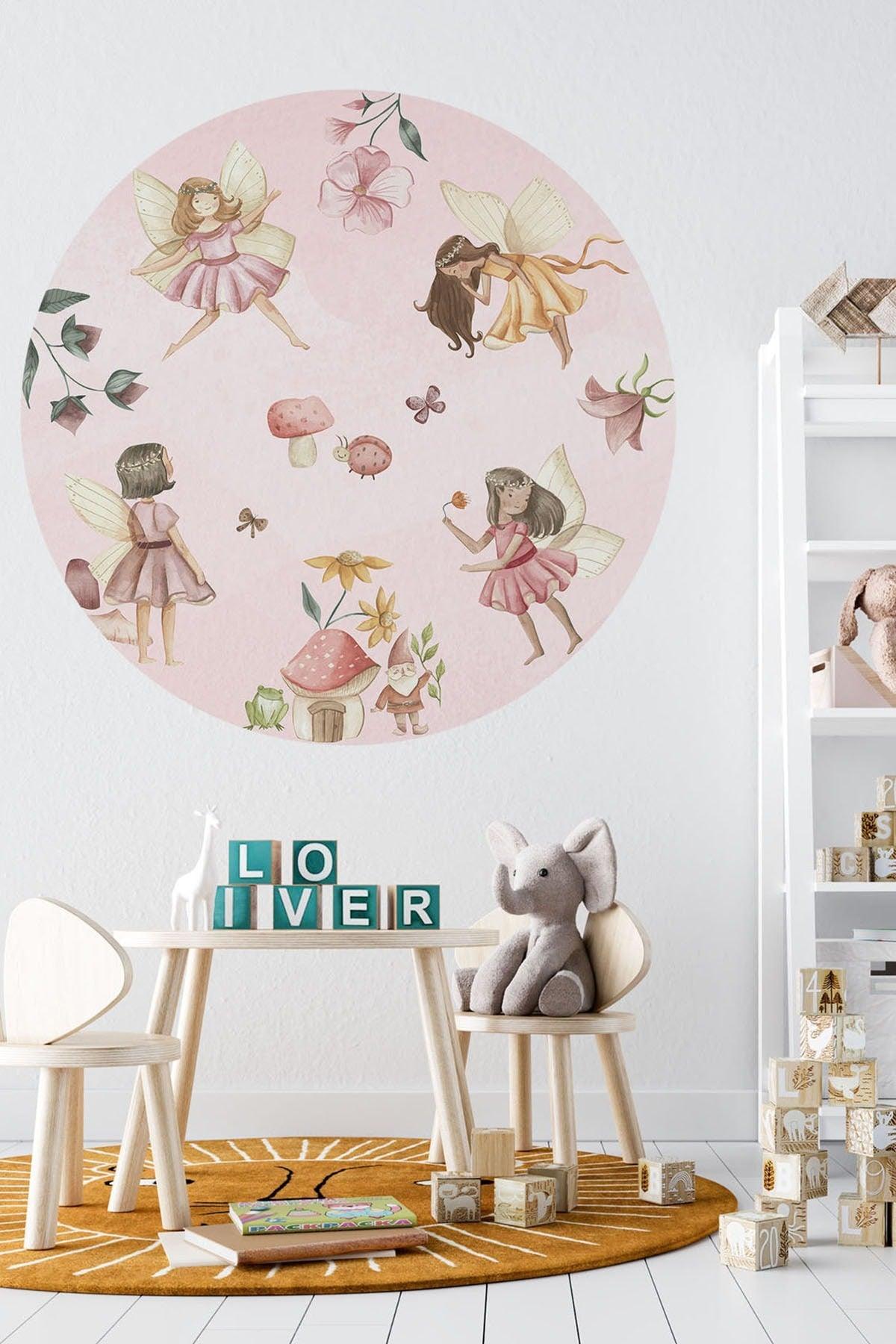 Round Circle Pink Wall Sticker - Swordslife