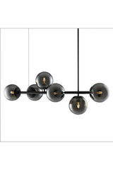 Royal Modern Design Black Case Smoked Glass Six Six Chandelier - Swordslife