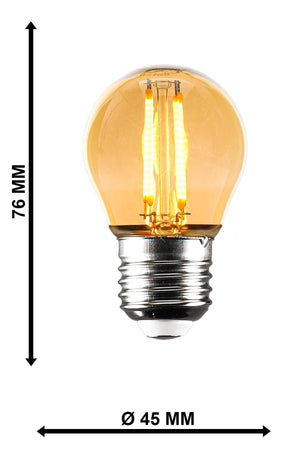 Rustic Led 5 Pcs Bulb Yellow Ball
