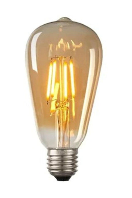 Rustic Led Bulb Amber E27 Lampholder Pear Type