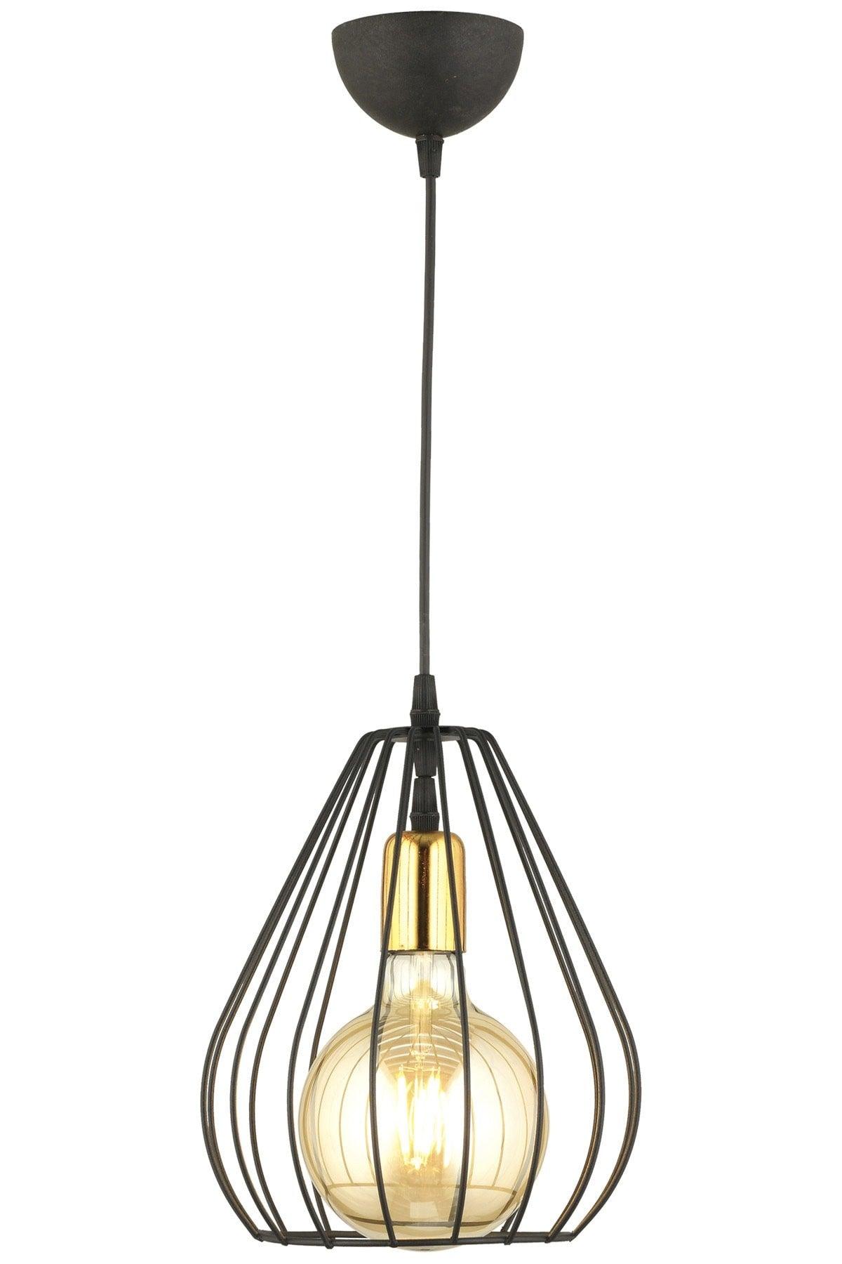 Rustic Masis Single Pendant Lamp Black - Swordslife