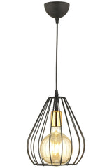 Rustic Masis Single Pendant Lamp Black - Swordslife