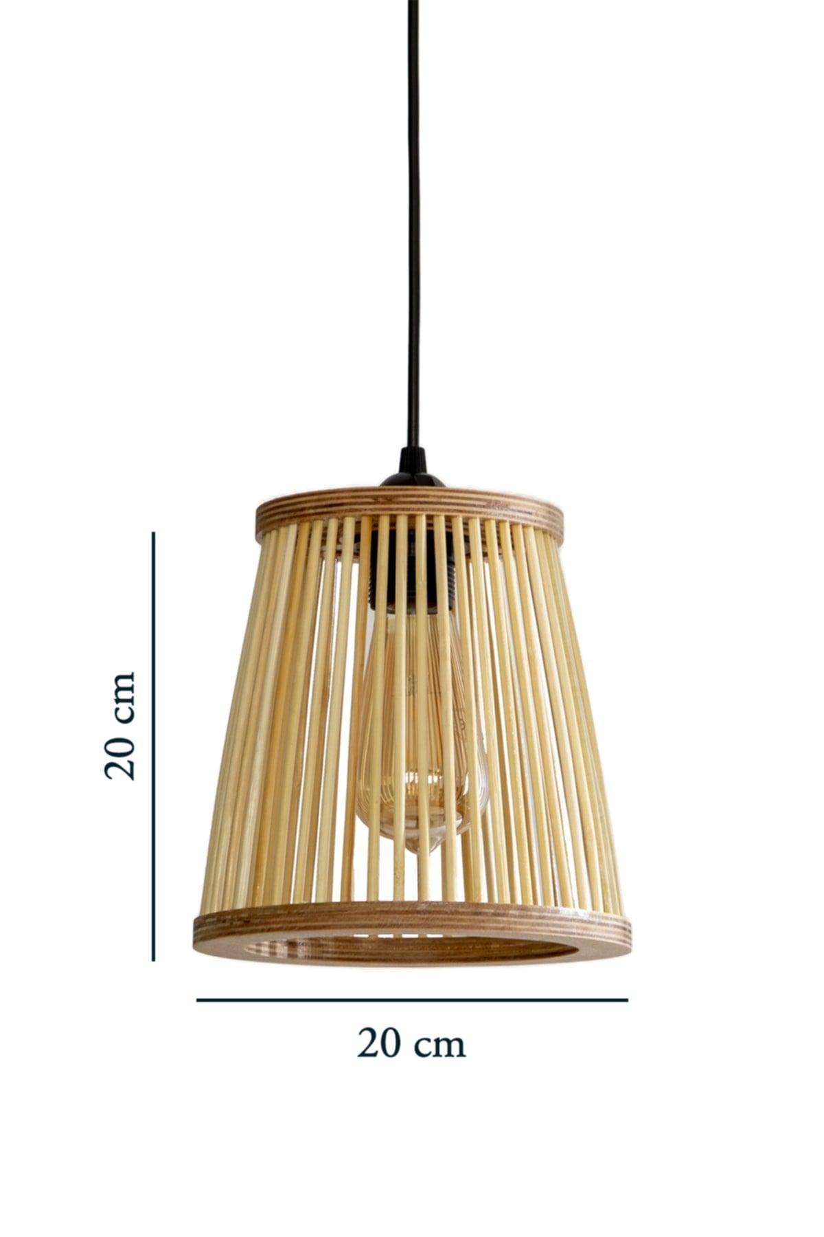 Rustic Series Ayder Wooden Chandelier Pendant Lamp 20cm - Swordslife