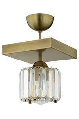 Sabrina Single Olding Plafonyer Crystal Stone Modern Design Kristal Hall Chandeler - Swordslife