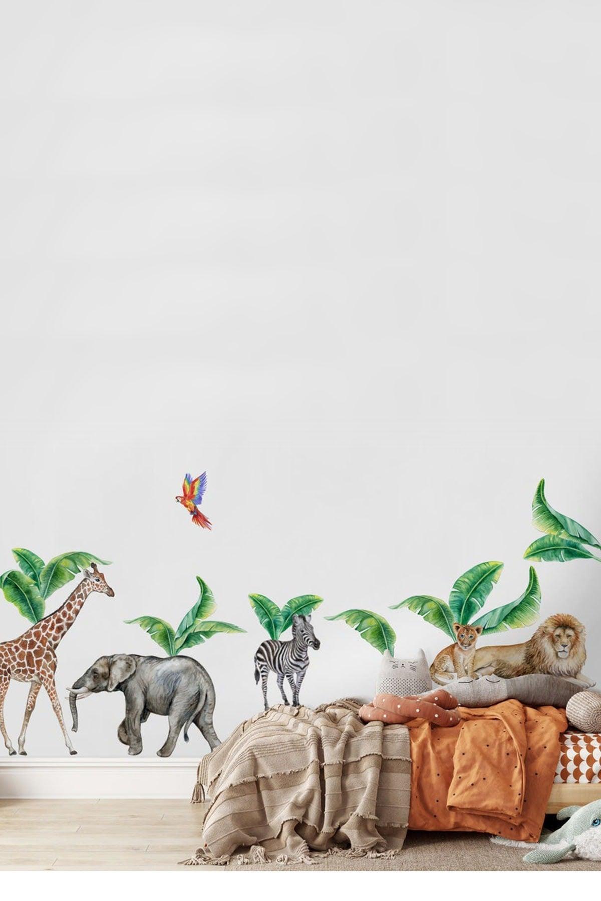 Safari Diary Gorgeous Animals Kids Room Wall Sticker Set - Swordslife