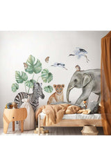 Safari Diary Gorgeous Animals Kids Room Wall Sticker Set - Swordslife