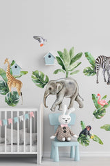 Safari Diary Gorgeous Animals Kids Room Wall Sticker Set - Swordslife