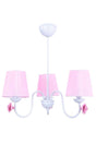 Samara 3 Piece Chandelier White (with PINK CAP) - Swordslife