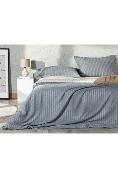 Gentle Pinstripe Twill Single Duvet Cover