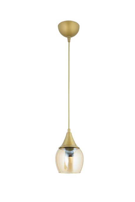 Sante Single Tumbled Honey Glass Pendant Chandelier - Swordslife