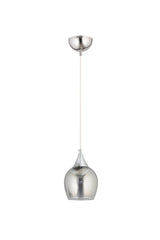 Sante Single Chrome Smoked Glass Modern Pendant Chandelier - Swordslife