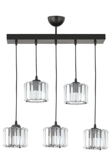 Sardunya 5 Piece Black Y-10 Stone Living Room-dining Table Chandelier - Swordslife