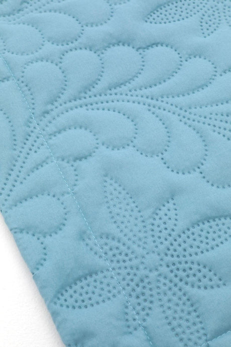 Sarmaşık Double Solid Color Bedspread - Turquoise - Swordslife