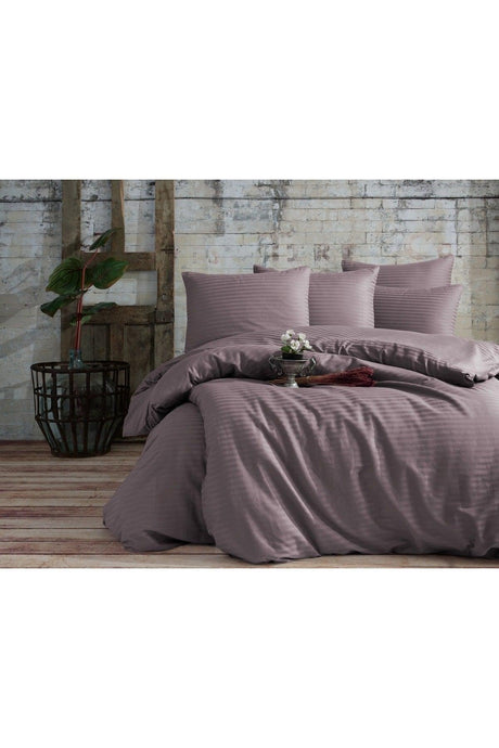 Satin Double Duvet Cover Set-Plum - Swordslife