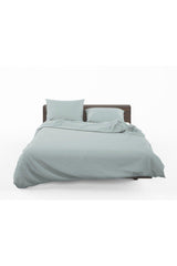 Satin Mint Green Duvet Cover Set