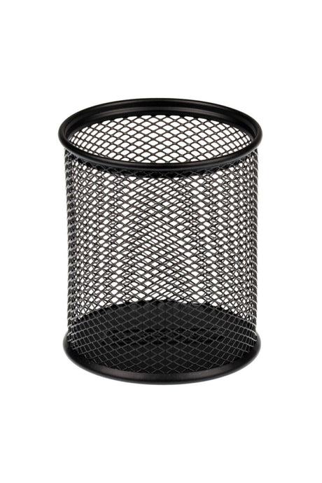 Black Metal Perforated Pen Holder