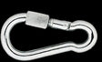 Screw carabiner hook / 140mm / galvanized - Swordslife