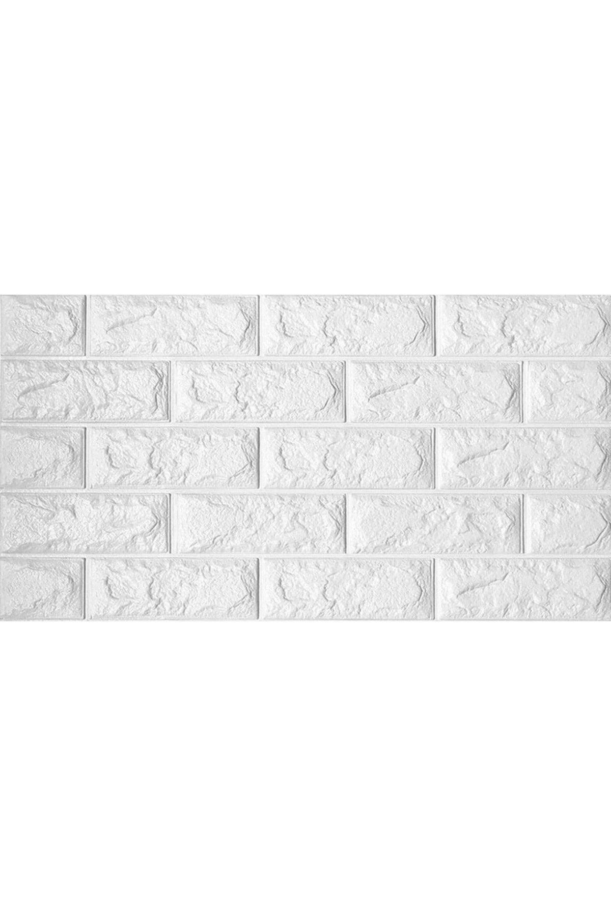 Self Adhesive 3d Wallpaper Panel 70x38 Cm White - Swordslife