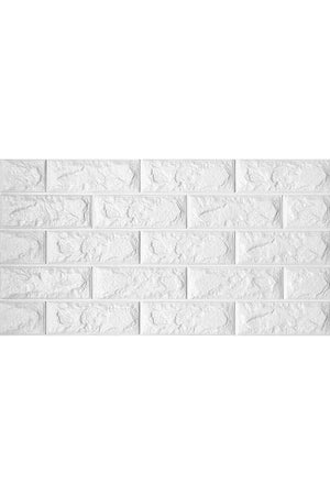 Self Adhesive 3d Wallpaper Panel 70x38 Cm White - Swordslife