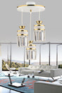 September 3 Pendant Lamp Crystal Stone Tray White Yellow Gilded Modern Luxury Chandelier - Swordslife