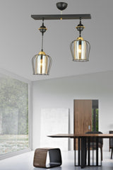 Black 2-Sequential Parachute Downward Facing Luxury Chandelier - Swordslife