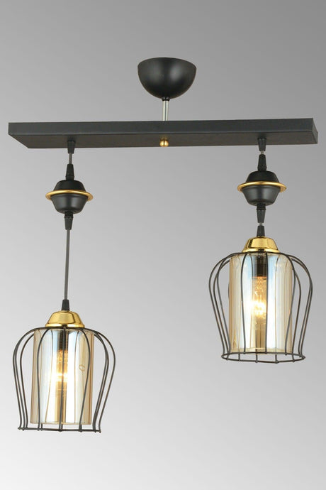 Black 2-Sequential Parachute Downward Facing Luxury Chandelier - Swordslife