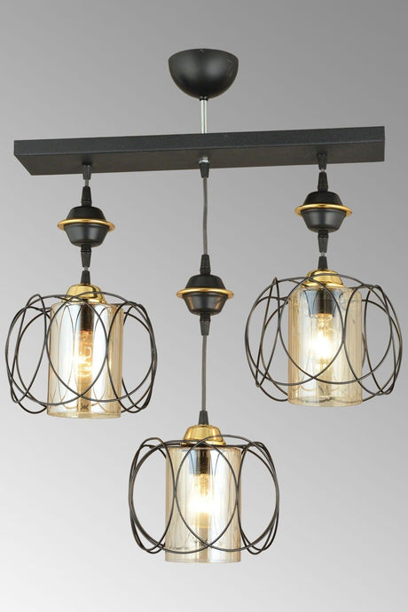 Sequential Black 3-Set Sapphire Downward Facing Luxury Chandelier - Swordslife