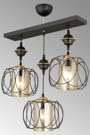 Sequential Black 3-Set Sapphire Downward Facing Luxury Chandelier - Swordslife