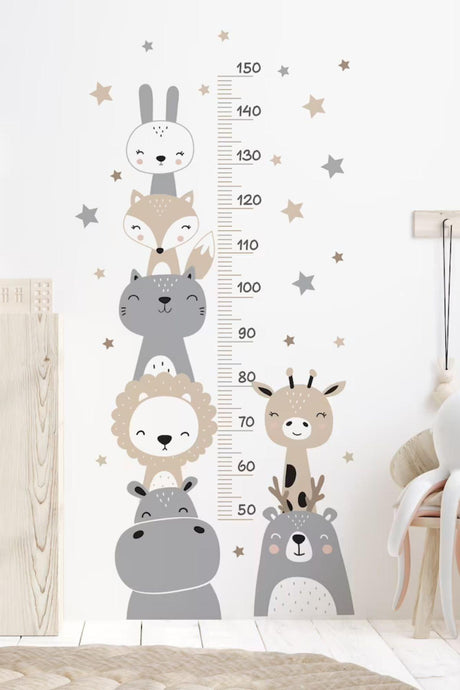 Cute Friends Height Gauge Kids Room Wall Sticker - Swordslife