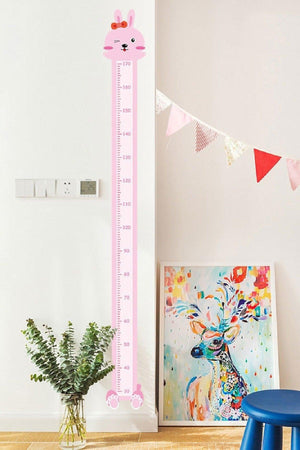 Cute Rabbit Height Measuring Chart Kids Room Wall Sticker - Swordslife