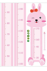 Cute Rabbit Height Measuring Chart Kids Room Wall Sticker - Swordslife