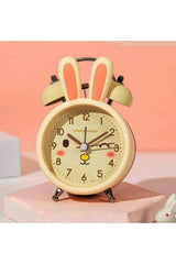 Cute Rabbit Ears Flowing Seconds Double Bell Alarm Clock Desk Clock - Swordslife