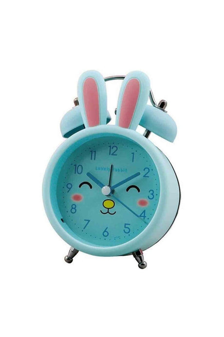 Cute Rabbit Ears Flowing Seconds Double Bell Alarm Clock Desk Clock - Swordslife