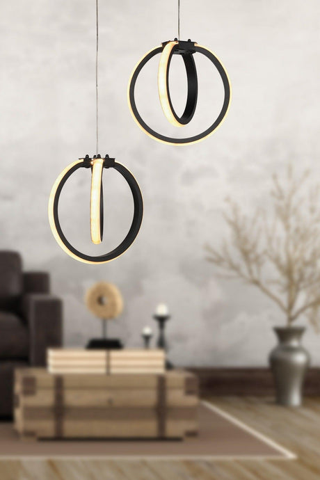 Sezen Led 2nd Chandelier Black - Swordslife