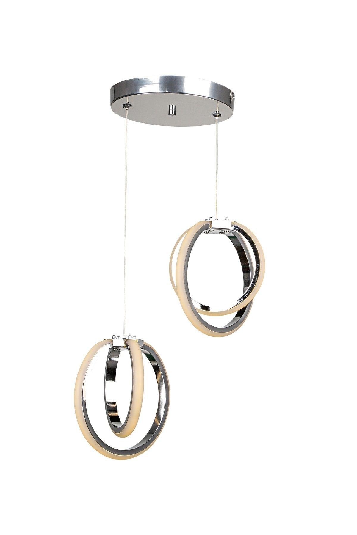 Sezen Led 2 Chandelier Chrome - Swordslife