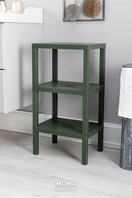 Shelf 3-Tier Organizer Plastic Shelf Unit Green, Bookshelf, Bathroom, Kitchen Shelf. Shoe cabinet - Swordslife