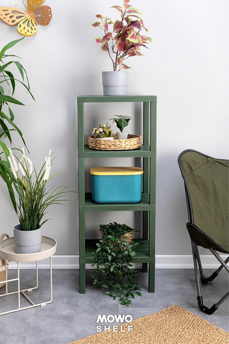 Shelf 4-Tier Organizer Plastic Shelving Unit