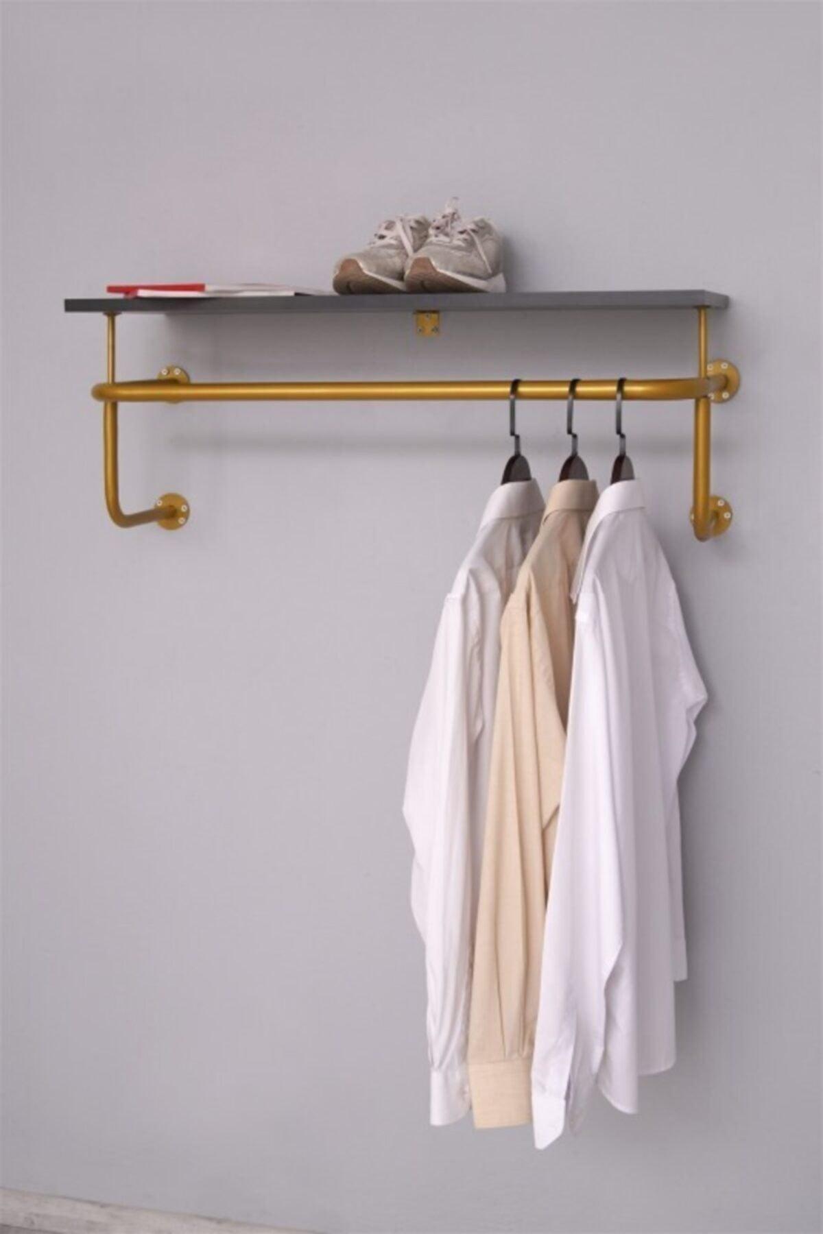 Gold U Pipe with Shelf and Six Hangers - Swordslife