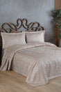 Sierra Jacquard Chenille Double Bedspread (beige) - Swordslife