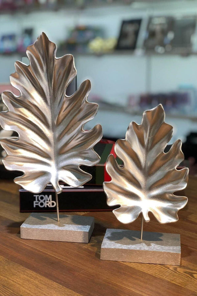 Silver Leaf Sycamore Leaf Decorative Set of 2 - Swordslife