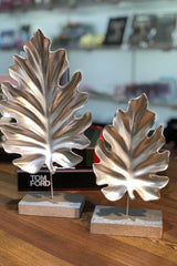 Silver Leaf Sycamore Leaf Decorative Set of 2 - Swordslife