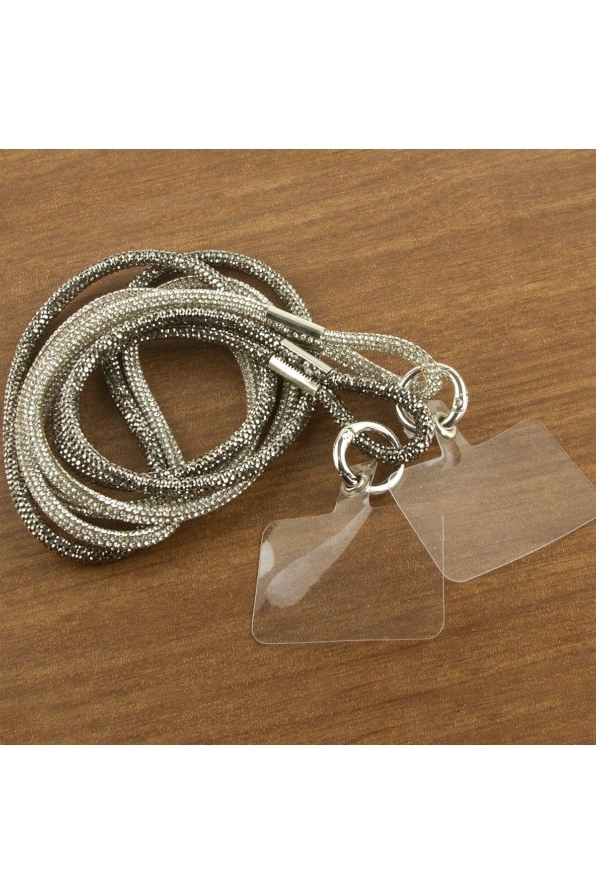 Silver Stone Phone Neck Strap