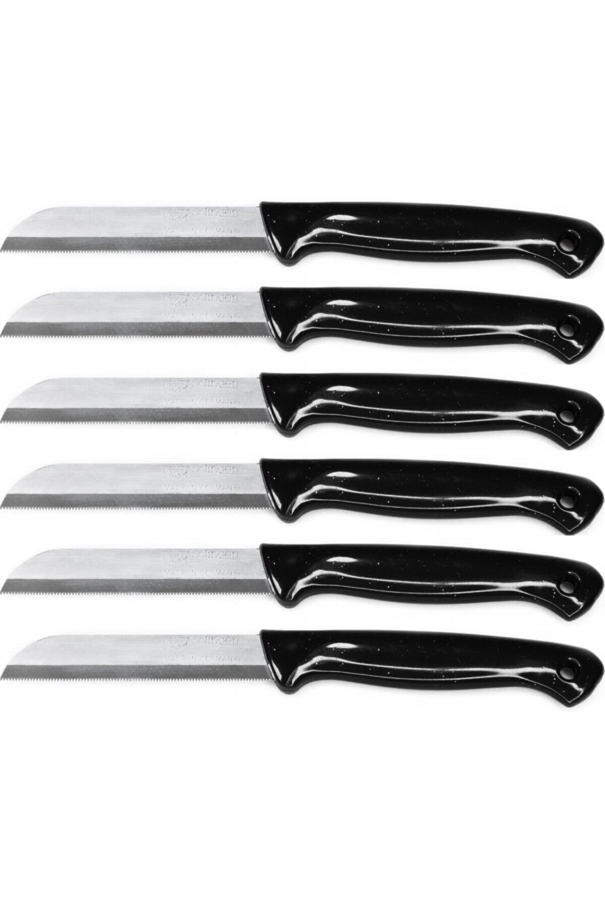 Silvery Perforated Black 6 Piece Fruit Knife Set - Swordslife