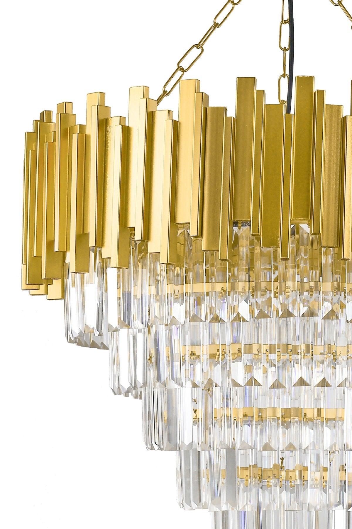 Sima 60 Cm Crystal Glass Stone Luxury Chandelier - (Yellow Gilding) - Swordslife